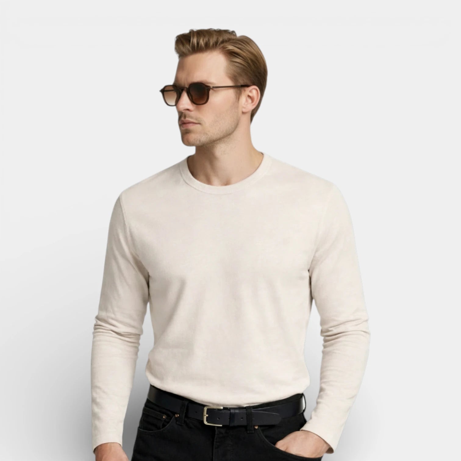 Round Metal Frame Sunglasses Tinted Lenses for Men