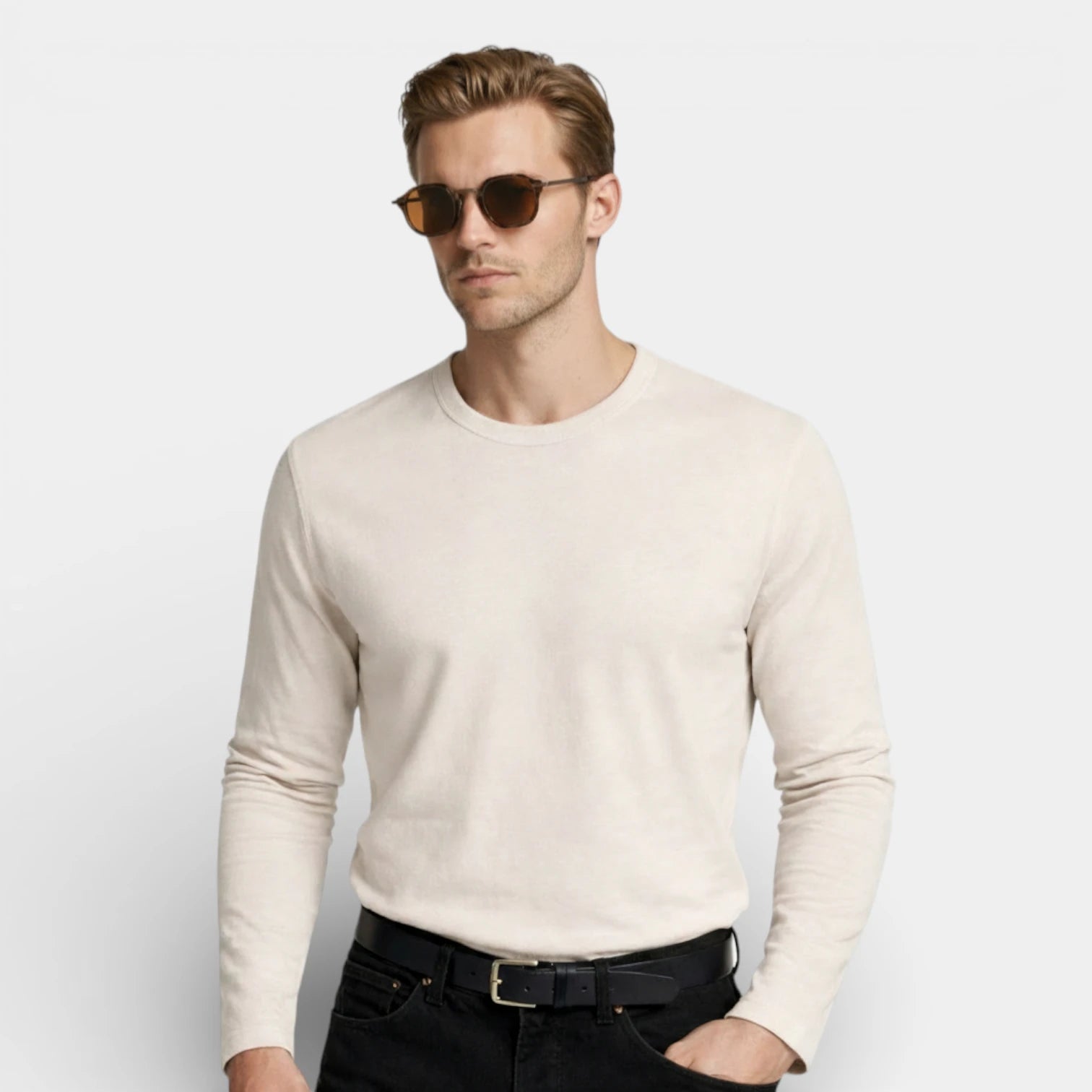 Round Metal Frame Sunglasses Tinted Lenses for Men