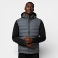 Quilted Hooded Zip-Up Jacket Stretch Sleeves for Men