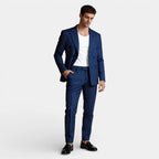 Double Breasted Pinstripe Suit Set for Men
