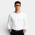 Square Aviator Sunglasses Double Bridge Black Frame for Men