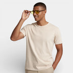 Geometric Metal Frame Sunglasses Double Bridge for Men