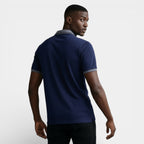 Short Sleeve Polo Shirt Contrast Trim Button-Up for Men