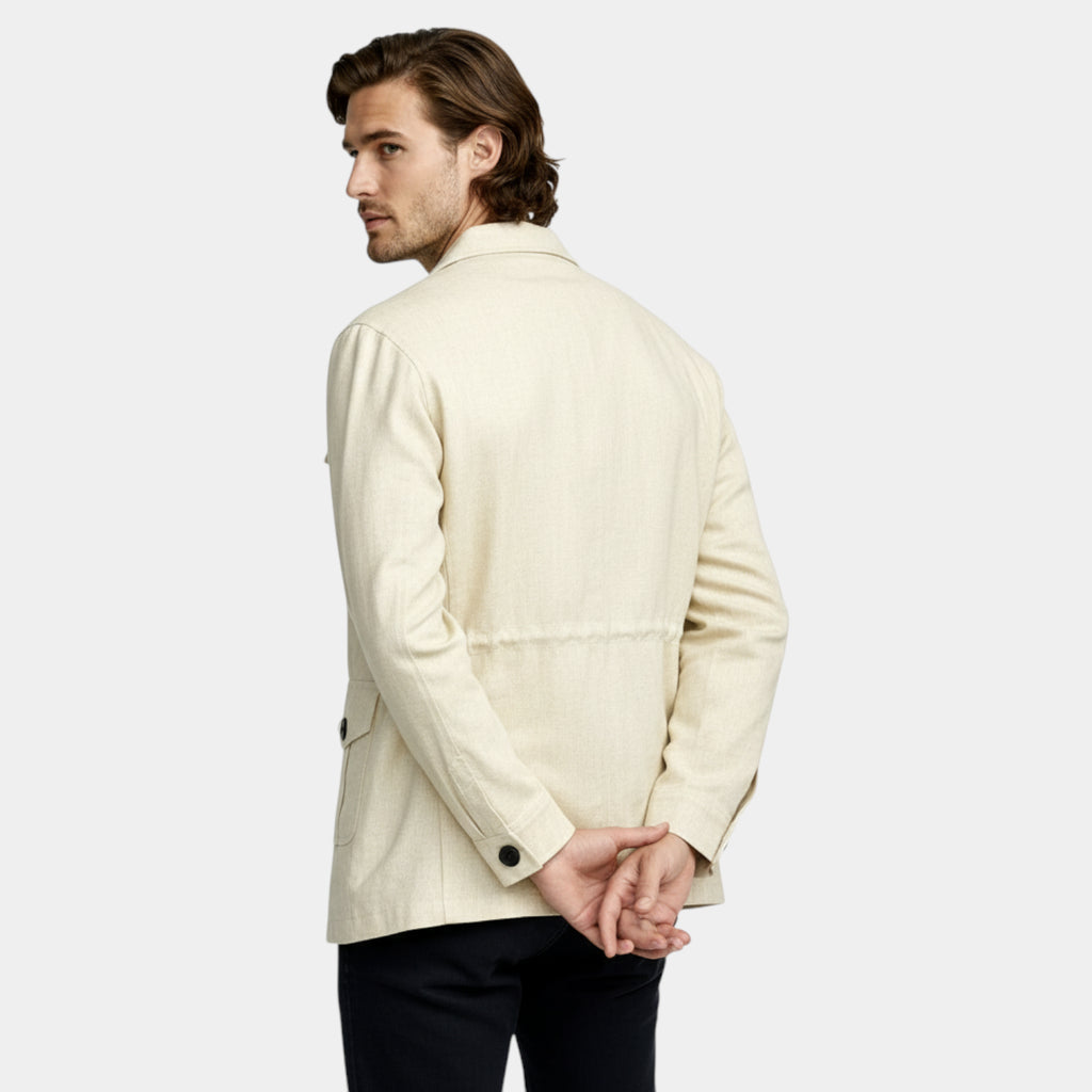 Button-Front Utility Jacket Regular Fit for Men