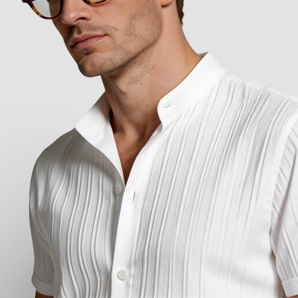 Short Sleeve Button-Up Shirt Regular Fit for Men