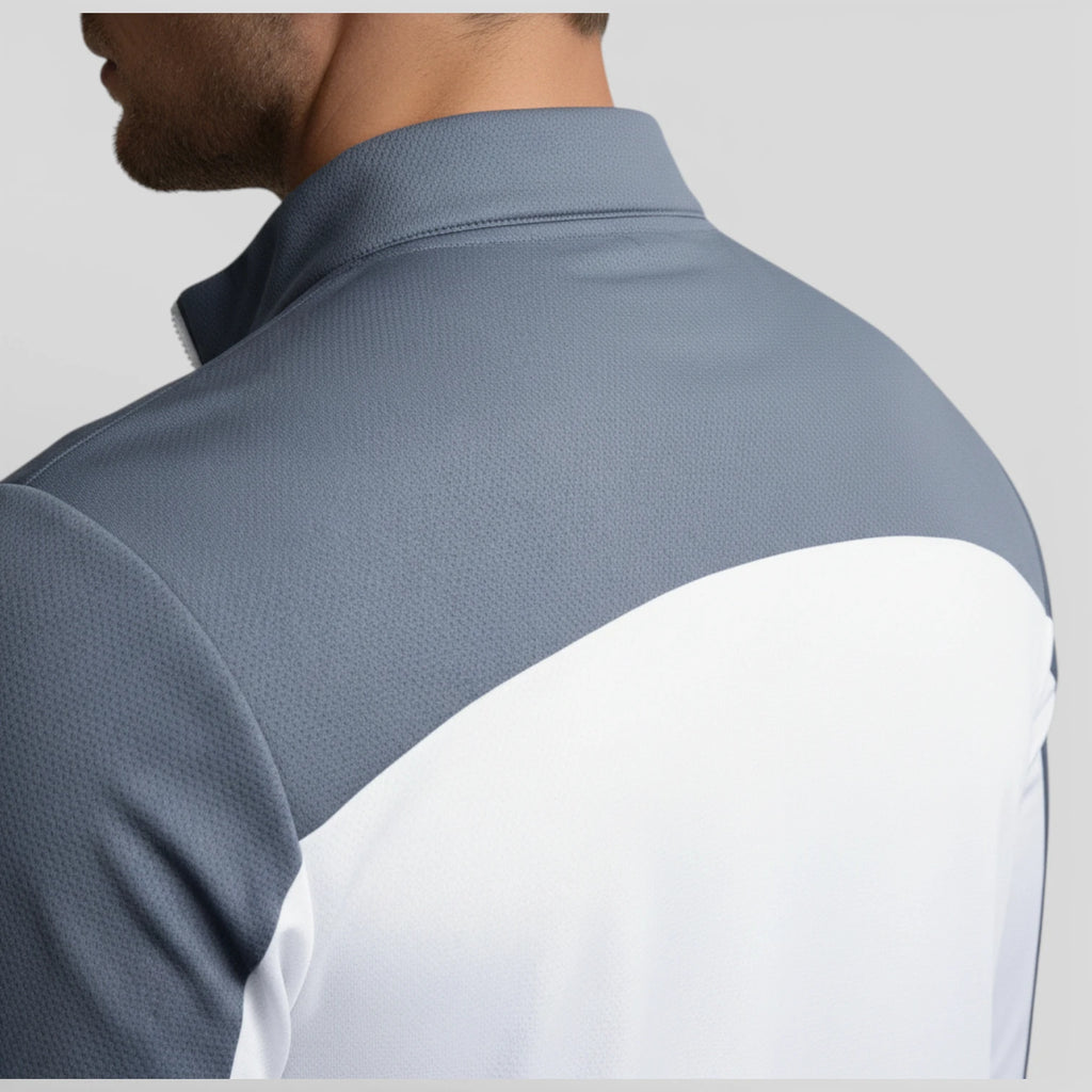 Quarter-Zip Pullover Stand Collar Regular Fit for Men