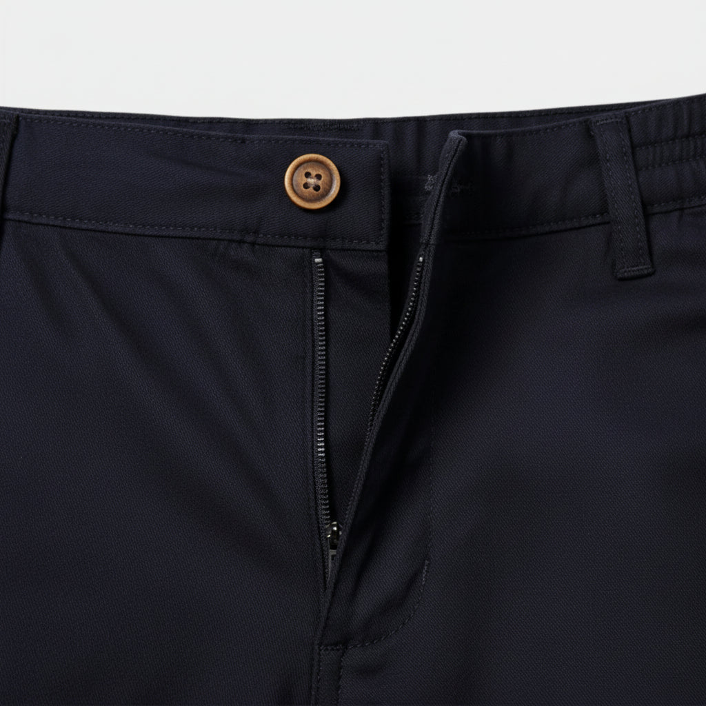Chino Shorts Straight Fit Flat Front for Men