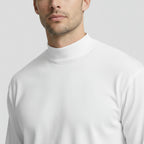 Mock Neck Long Sleeve Pullover Slim Fit for Men
