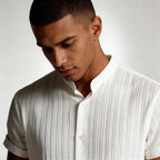 Button-Up Shirt Straight Leg Pants Two-Piece Set for Men