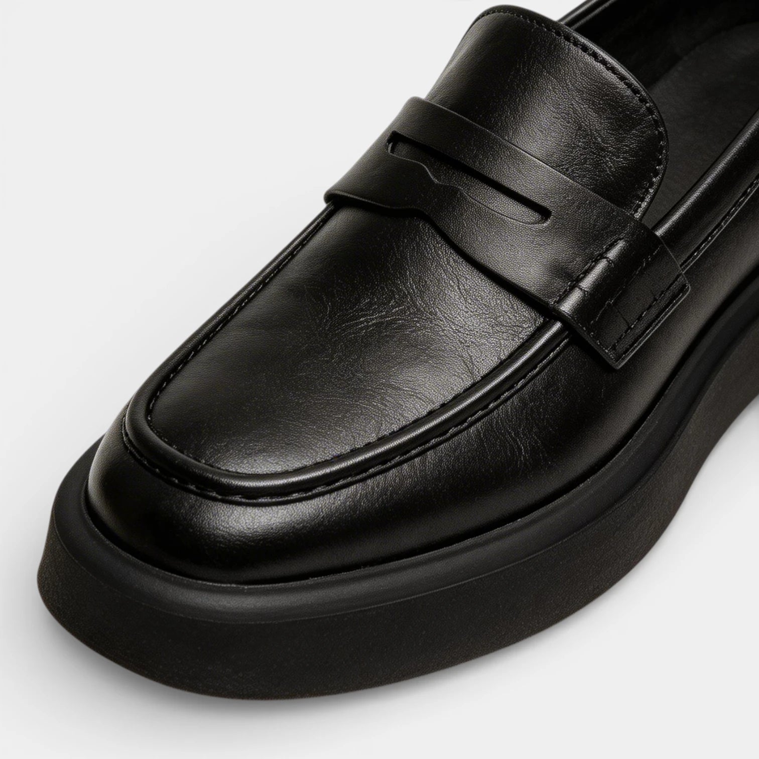 Round Toe Slip-On Penny Loafers for Men
