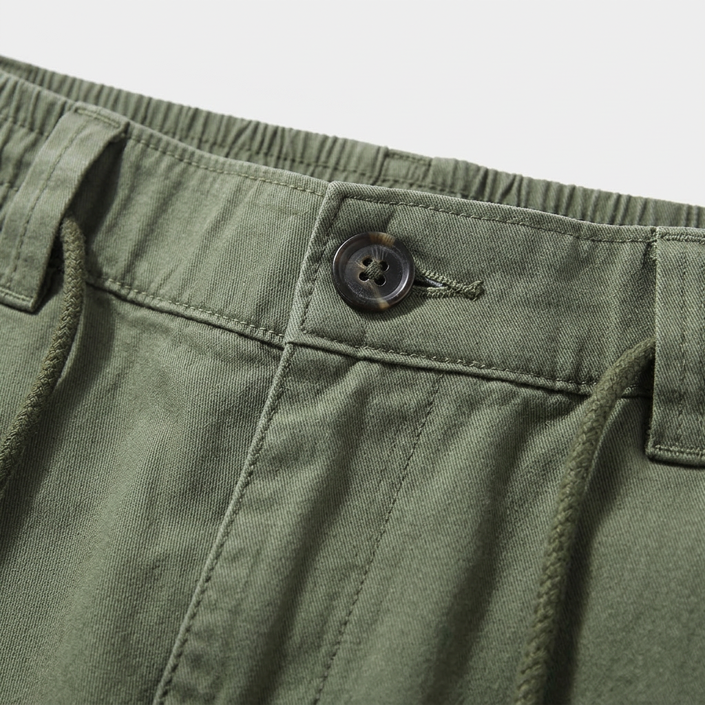 Belted Cargo Shorts Relaxed Fit Multi-Pocket for Men