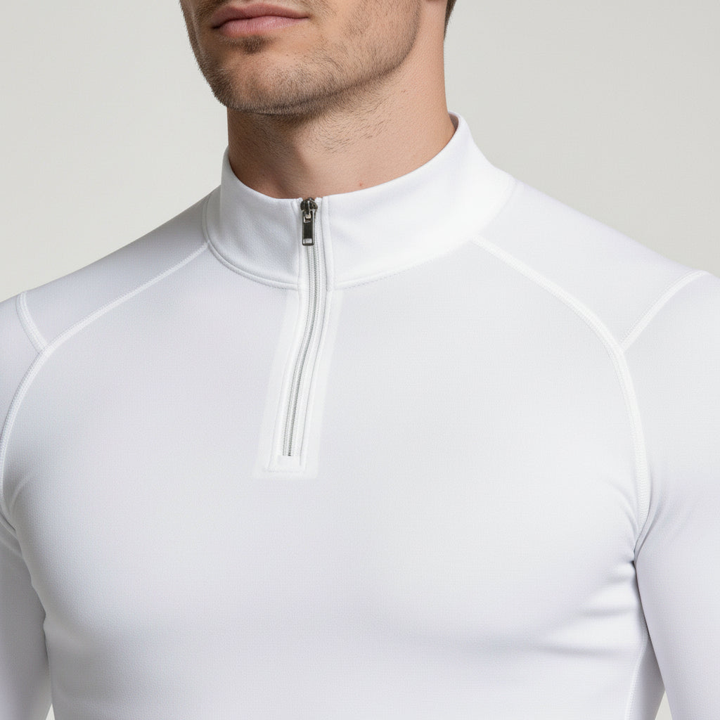 Quarter-Zip Athletic Pullover Long Sleeve for Men