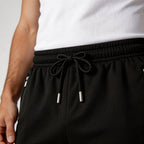 Athletic Drawstring Tapered Pants Zip Pockets for Men
