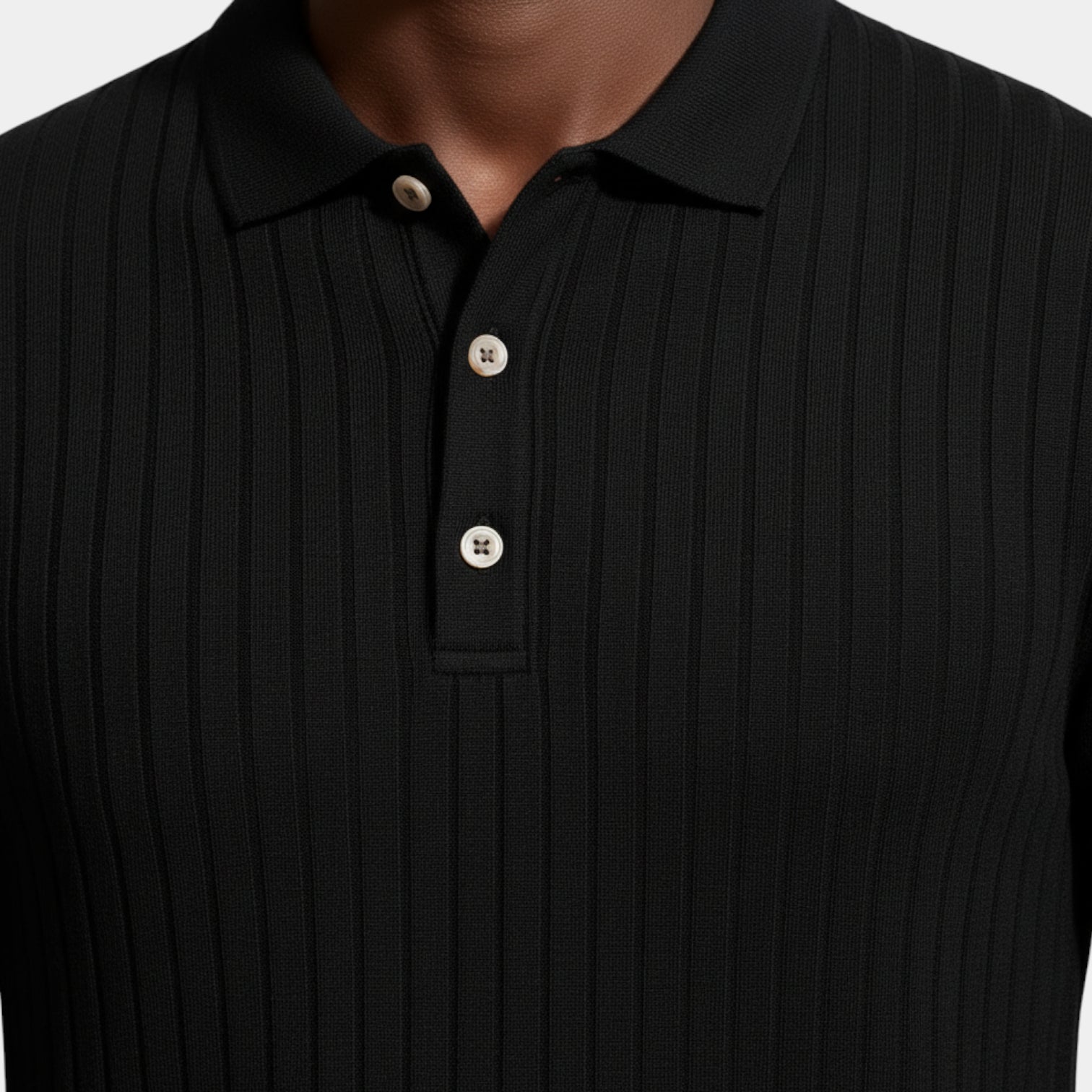Short Sleeve Knit Polo Shirt Collared for Men