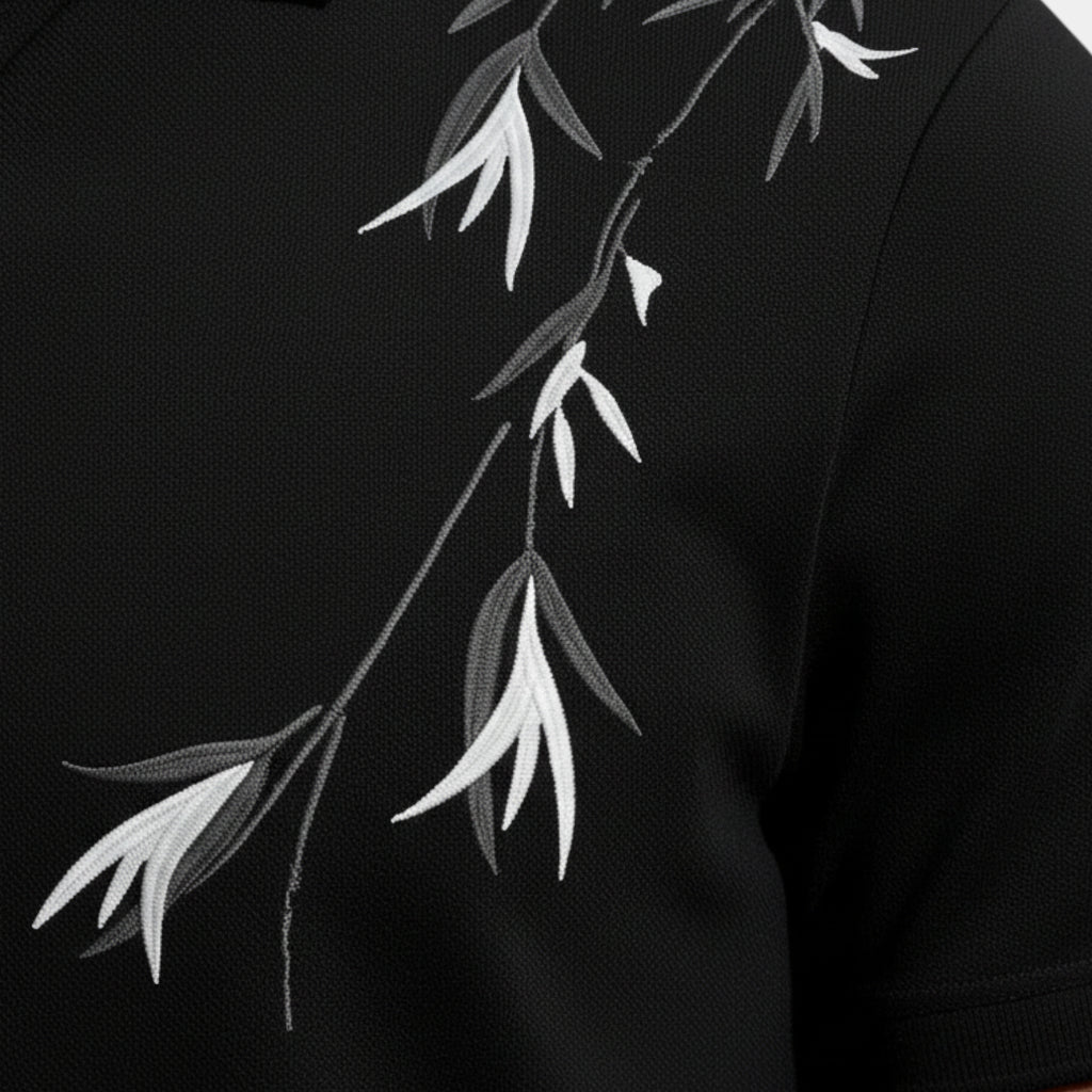 Short Sleeve Knit Polo Shirt Collared for Men