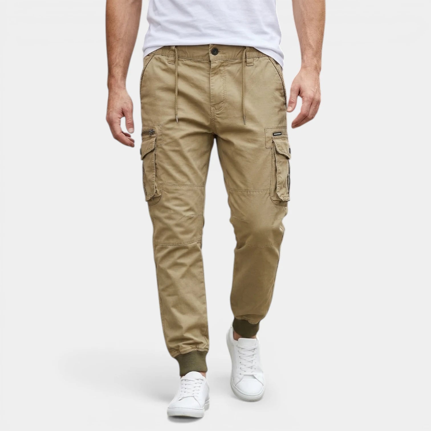 Cargo Jogger Pants Drawstring Tapered Fit for Men