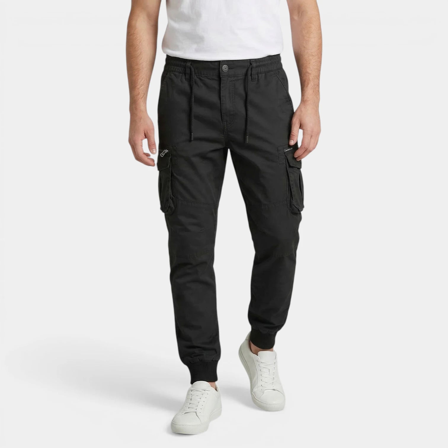 Cargo Jogger Pants Drawstring Tapered Fit for Men