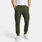 Cargo Jogger Pants Drawstring Tapered Fit for Men