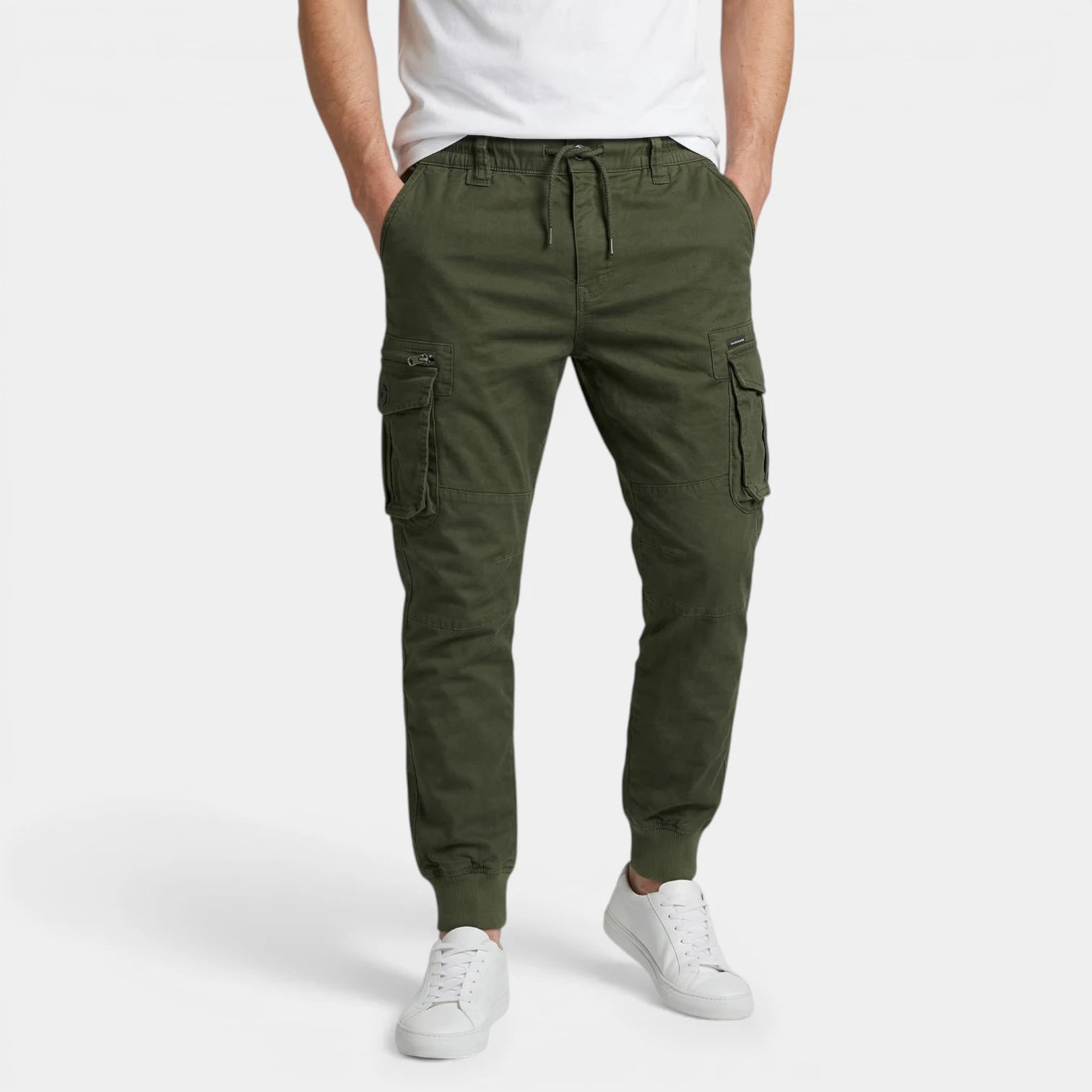 Cargo Jogger Pants Drawstring Tapered Fit for Men