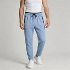 Athletic Drawstring Tapered Pants Zip Pockets for Men