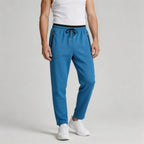 Athletic Drawstring Tapered Pants Zip Pockets for Men