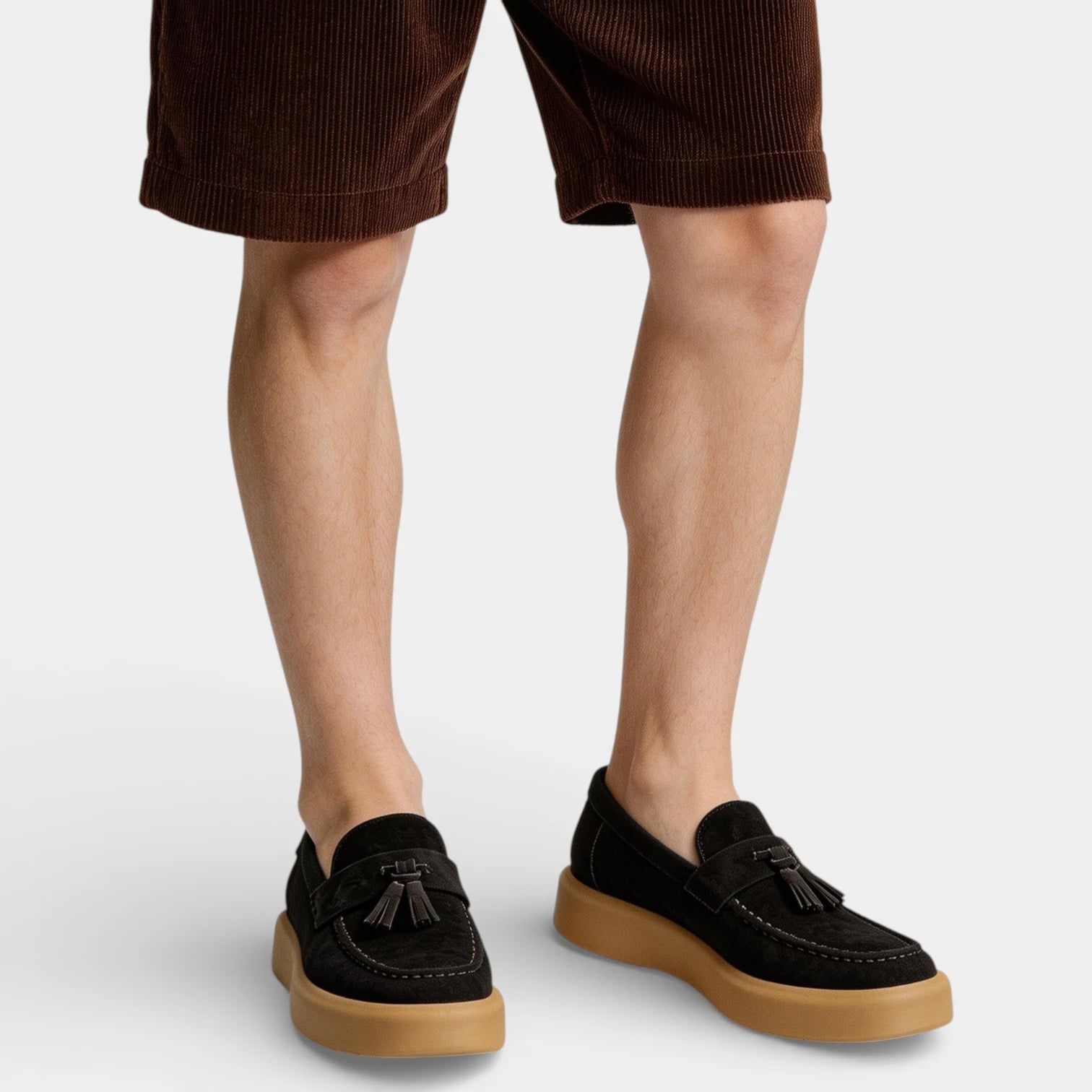 Tassel Penny Loafers Thick Sole Slip-On for Men
