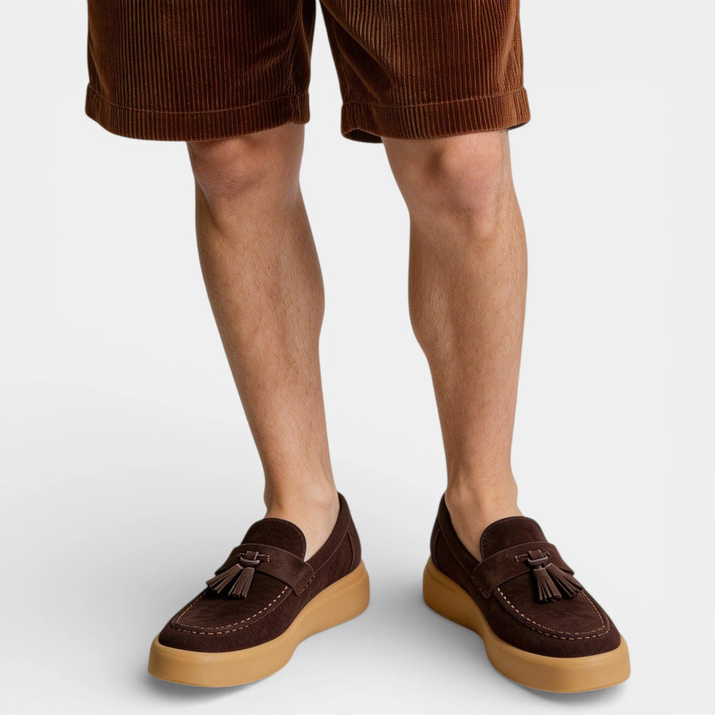 Tassel Penny Loafers Thick Sole Slip-On for Men