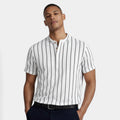 Vertical Stripe Mandarin Collar Shirt Regular Fit for Men