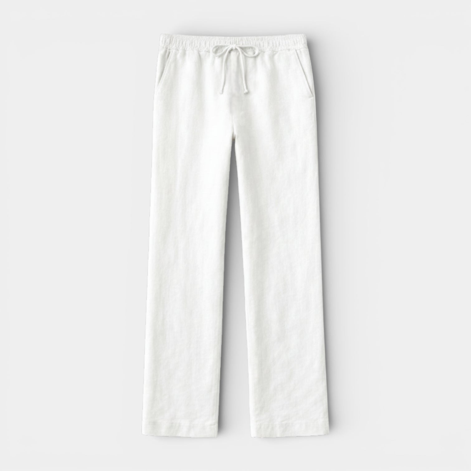 Drawstring Straight Leg Pants Elastic Waist for Men
