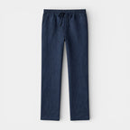 Drawstring Straight Leg Pants Elastic Waist for Men