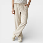 Drawstring Straight Leg Pants Elastic Waist for Men