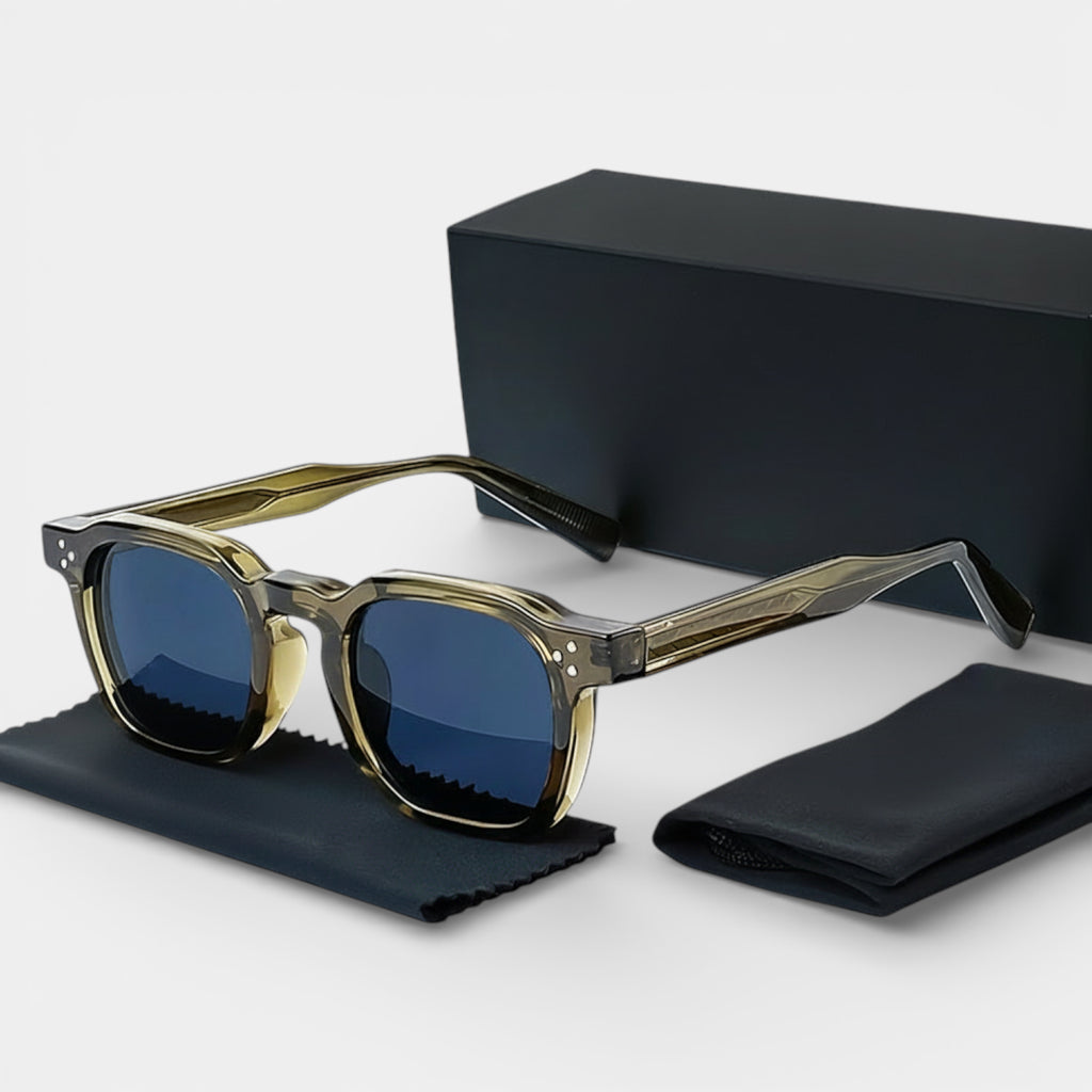 Square Frame Tinted Lens Sunglasses Full-Rim for Men