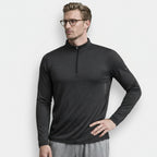 Quarter-Zip Pullover Stand Collar Long Sleeve for Men