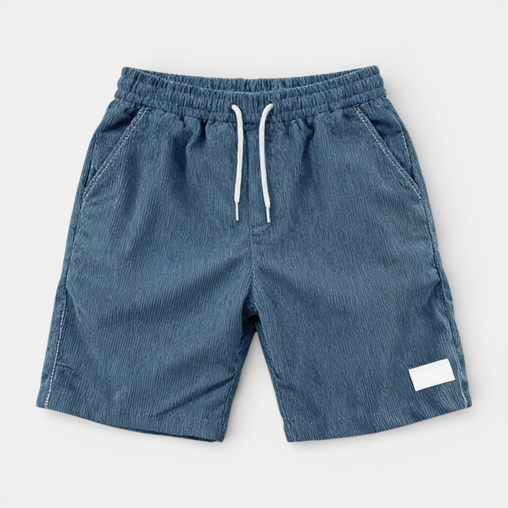 Corduroy Drawstring Shorts Elastic Waist Relaxed Fit for Men
