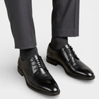Lace-Up Derby Dress Shoes Smooth Toe for Men
