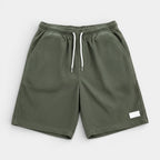 Corduroy Drawstring Shorts Elastic Waist Relaxed Fit for Men