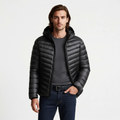 Hooded Quilted Puffer Jacket Lightweight Regular Fit for Men