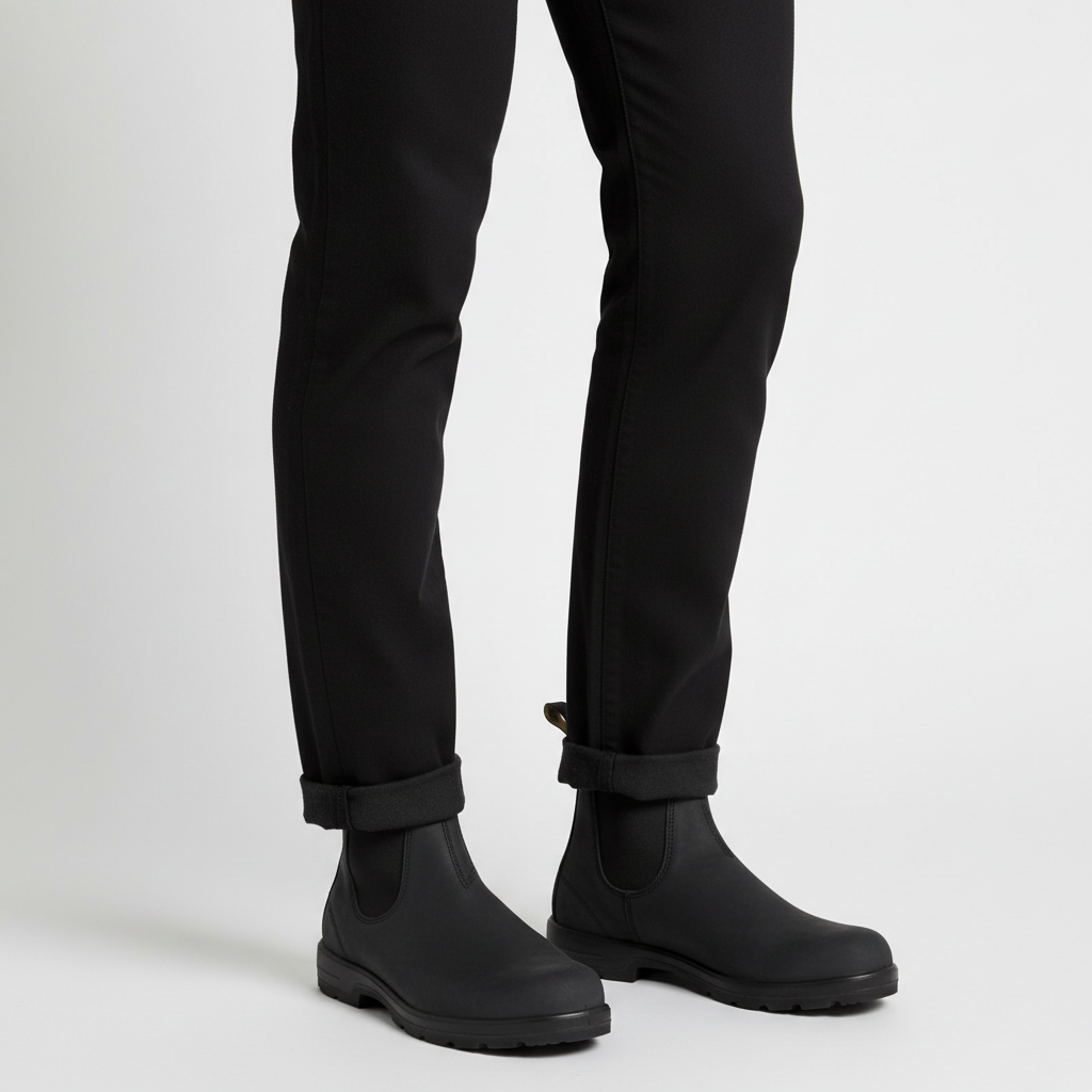 Chelsea Boots Slip-On Elastic Gore Rounded Toe for Men