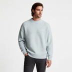 Relaxed Fit Fisherman Crewneck Knit Sweater for Men