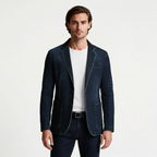 Denim Blazer Jacket Tailored Regular Fit for Men
