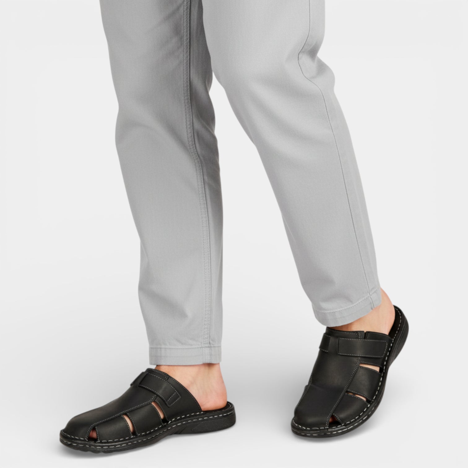 Double Buckle Slide Sandals Adjustable Strap for Men