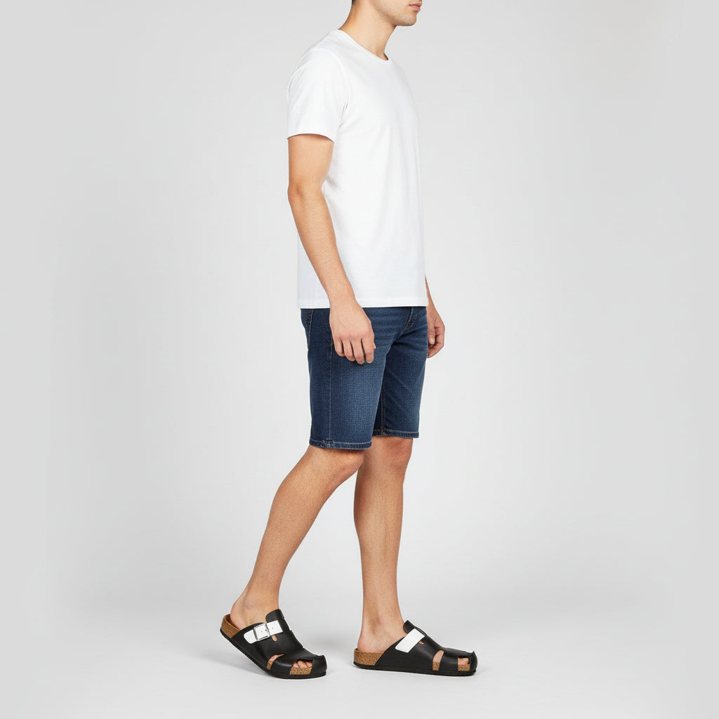 Open Toe Slide Sandals Buckle Strap for Men
