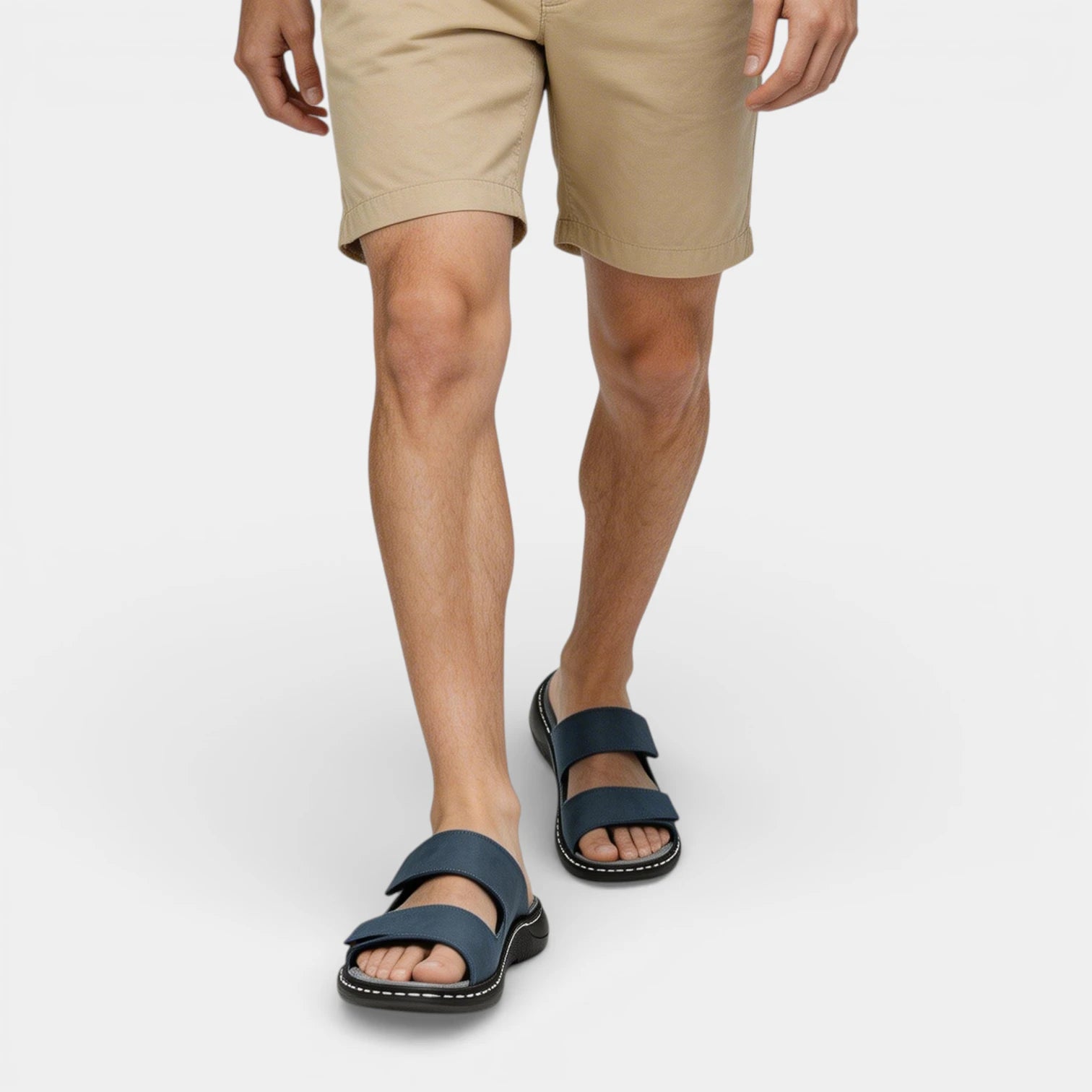 Double Strap Open Toe Slide Sandals for Men