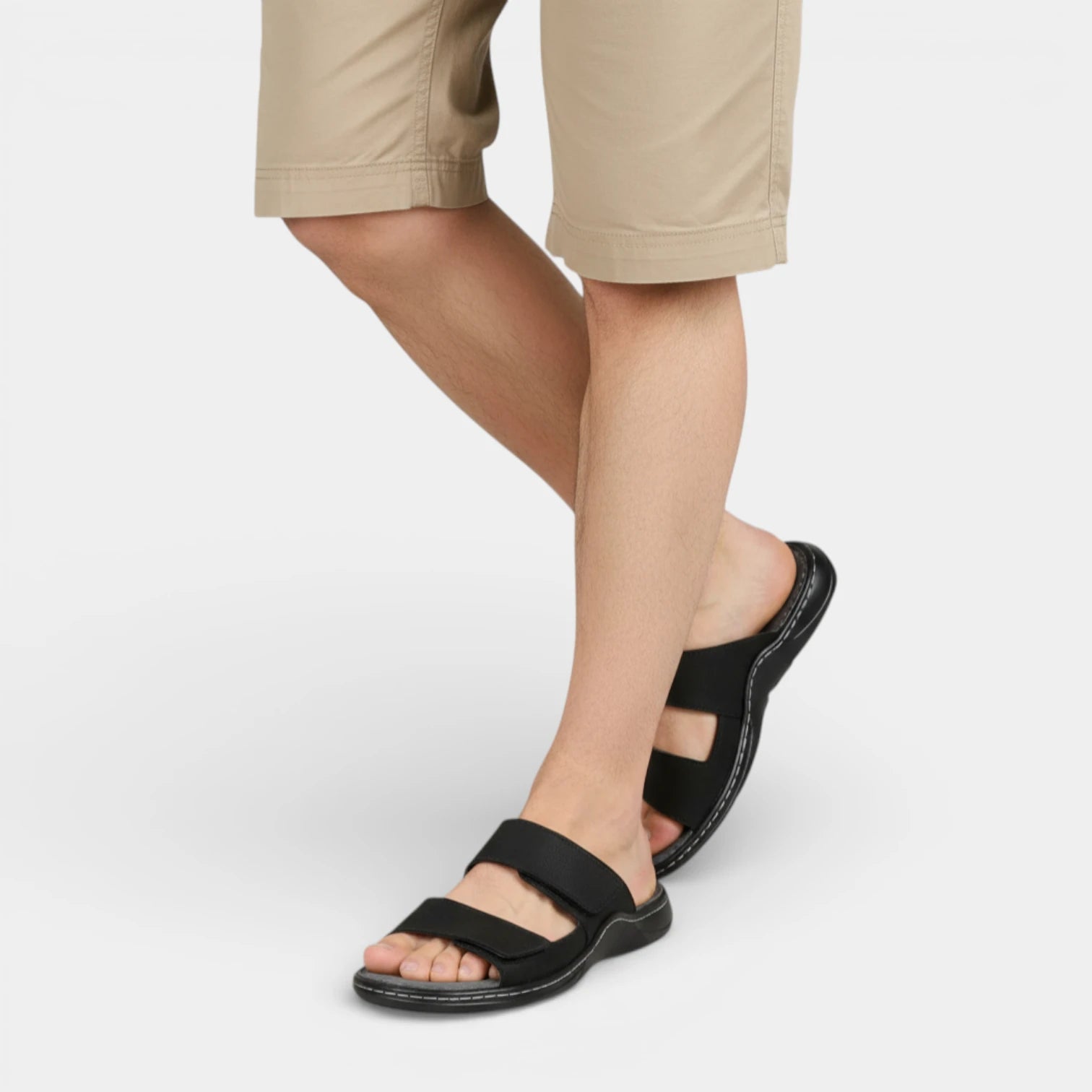 Double Strap Open Toe Slide Sandals for Men