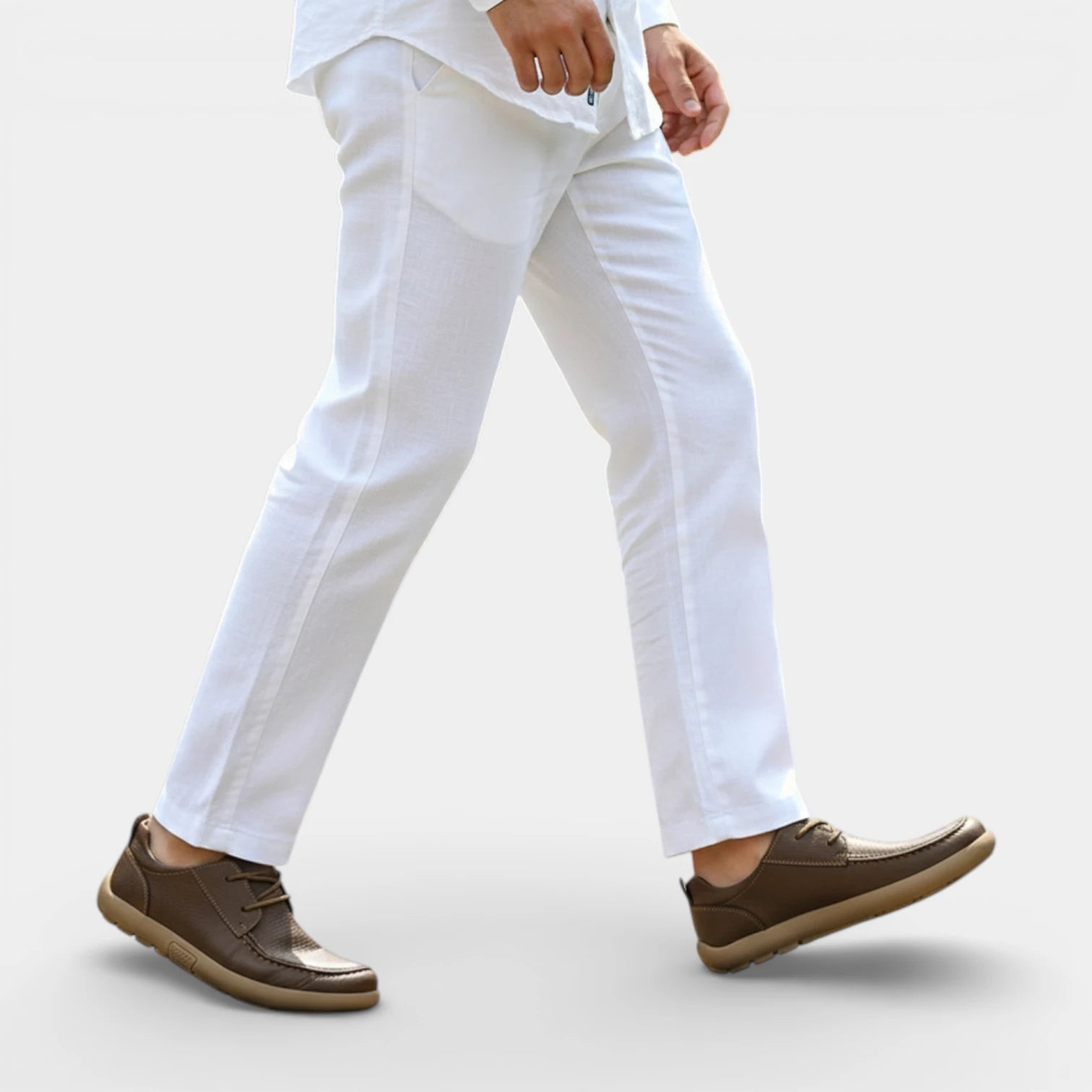 Moc Toe Lace-Up Casual Shoes Textured Grain for Men