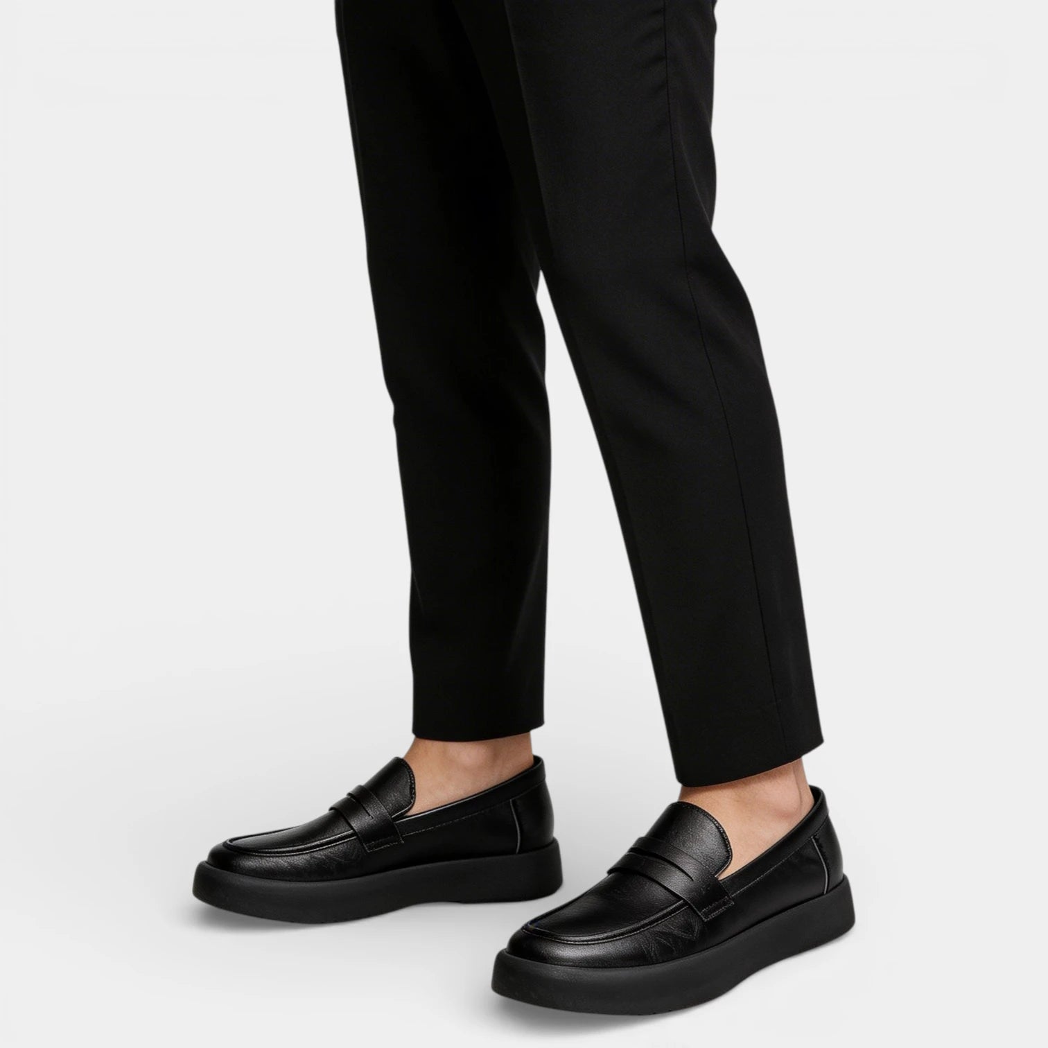Round Toe Slip-On Penny Loafers for Men