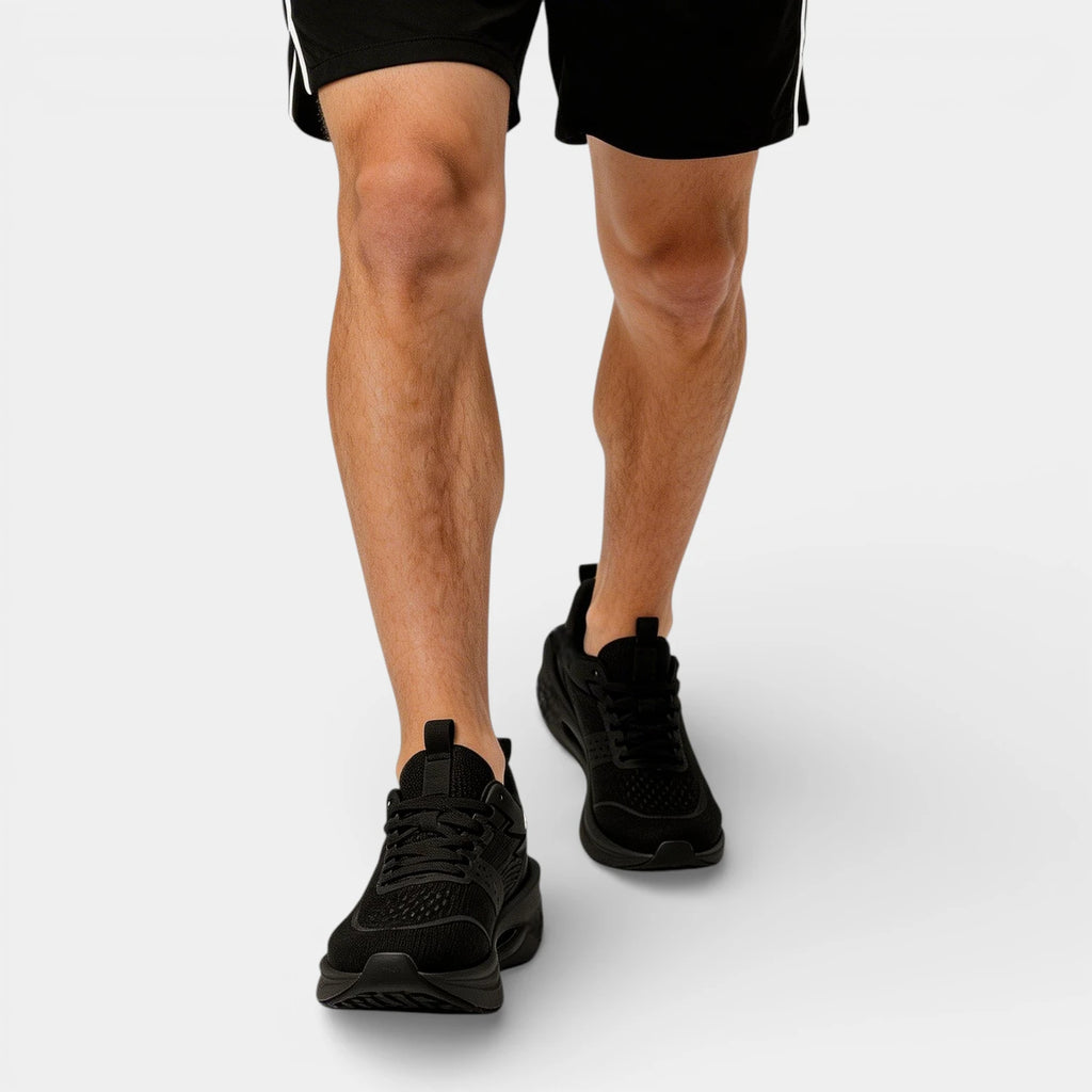 Lace-Up Running Sneakers Knit Upper Athletic for Men