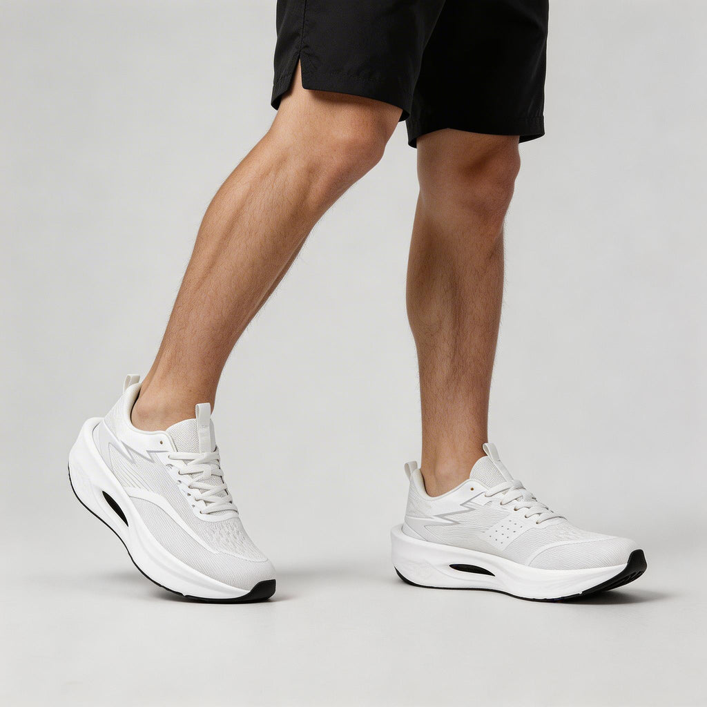 Lace-Up Running Sneakers Knit Upper Athletic for Men