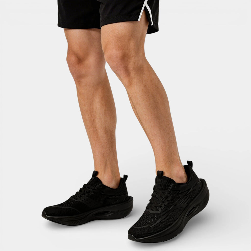 Lace-Up Running Sneakers Knit Upper Athletic for Men