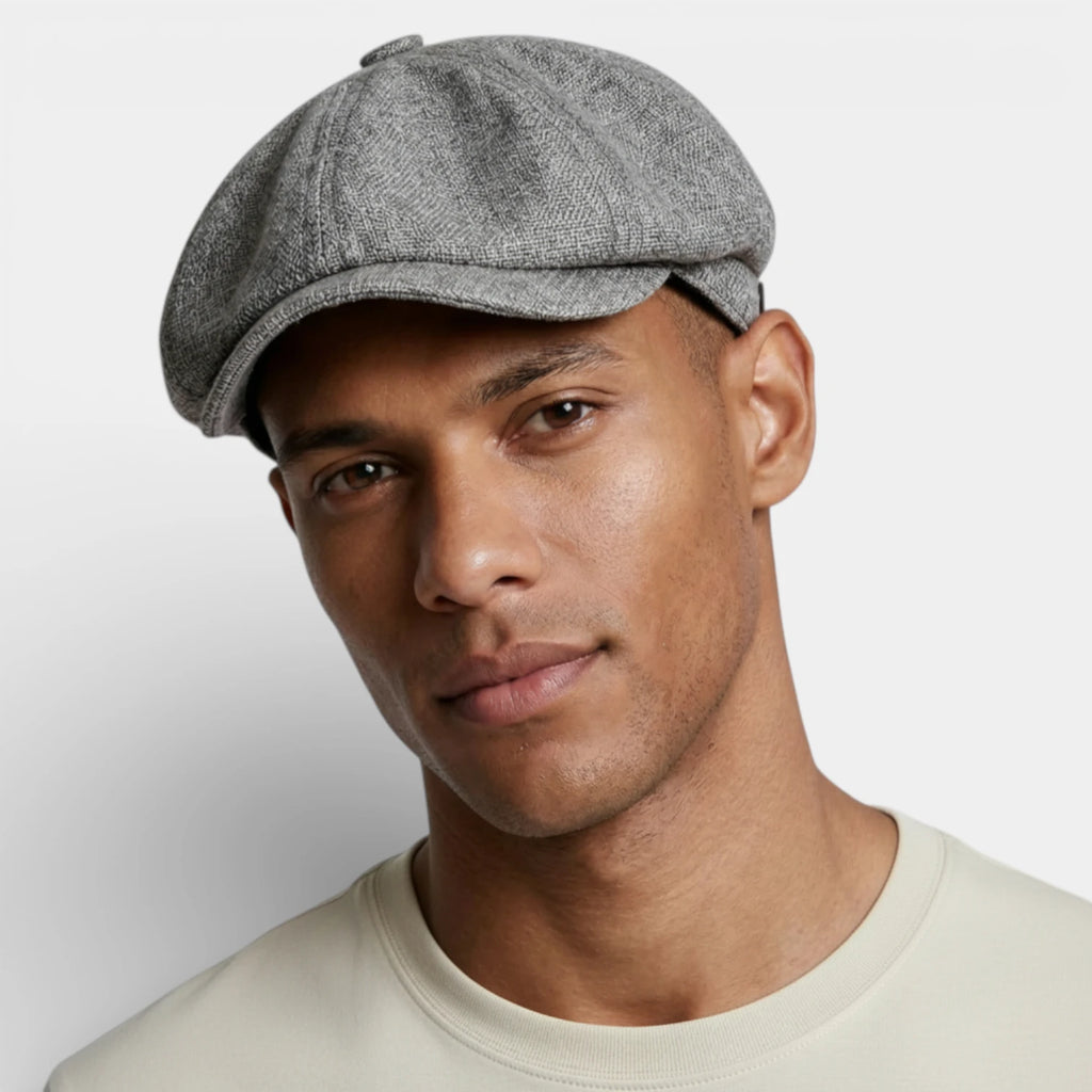 Textured Newsboy Cap Rounded Fit for Men